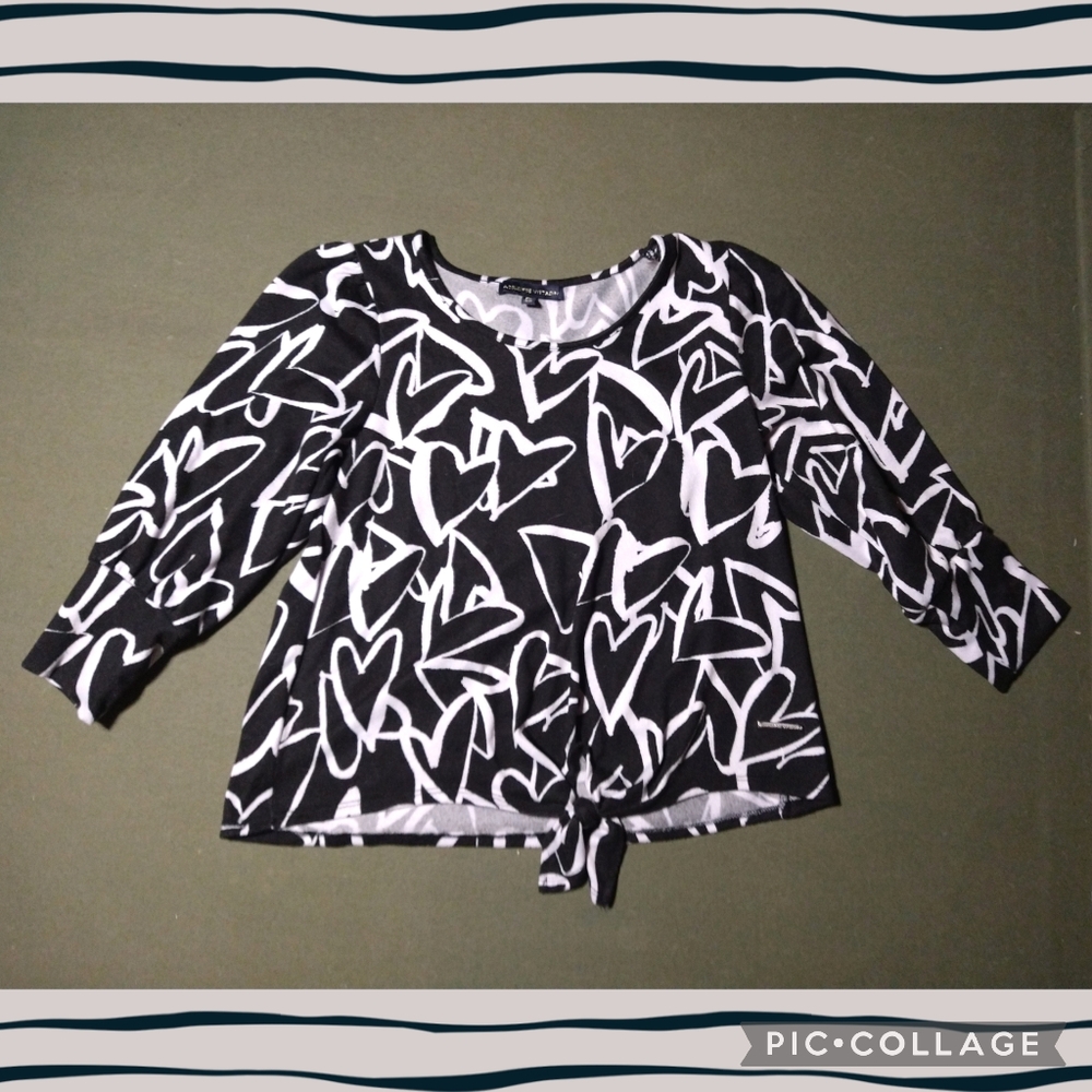 Adrienne Vittadini Heart Top